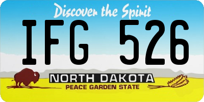 ND license plate IFG526