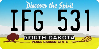 ND license plate IFG531