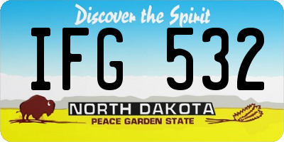 ND license plate IFG532