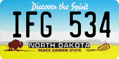 ND license plate IFG534