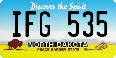 ND license plate IFG535
