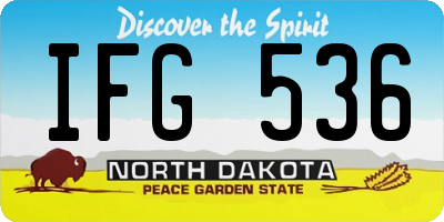 ND license plate IFG536