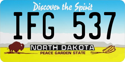 ND license plate IFG537