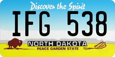 ND license plate IFG538