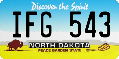 ND license plate IFG543