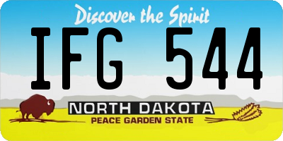 ND license plate IFG544