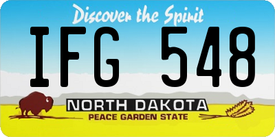 ND license plate IFG548