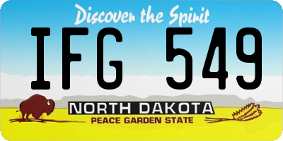 ND license plate IFG549