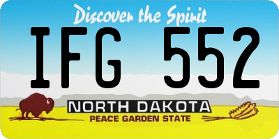 ND license plate IFG552