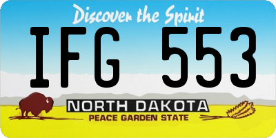 ND license plate IFG553