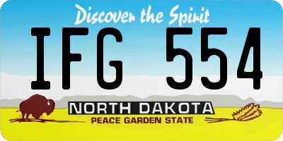 ND license plate IFG554