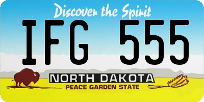 ND license plate IFG555