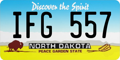 ND license plate IFG557