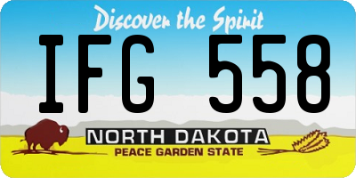 ND license plate IFG558
