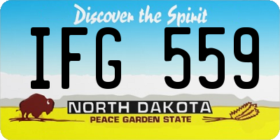 ND license plate IFG559