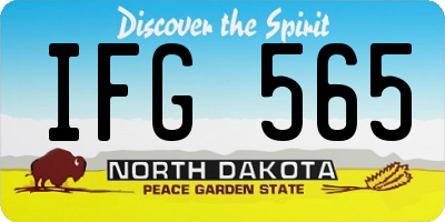 ND license plate IFG565