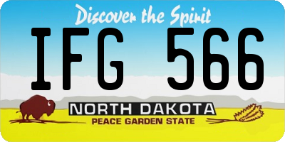 ND license plate IFG566