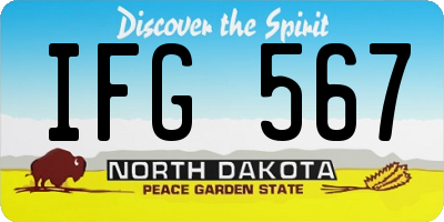 ND license plate IFG567