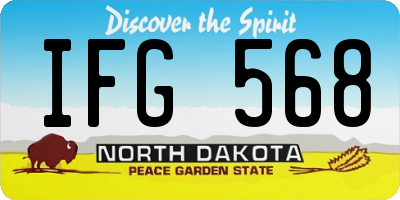ND license plate IFG568
