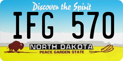 ND license plate IFG570