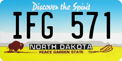 ND license plate IFG571