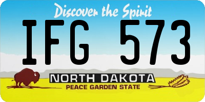 ND license plate IFG573