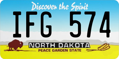 ND license plate IFG574