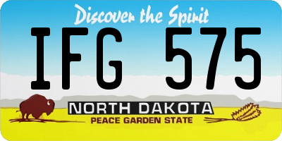 ND license plate IFG575