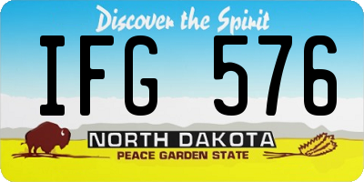 ND license plate IFG576