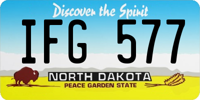 ND license plate IFG577
