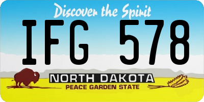 ND license plate IFG578