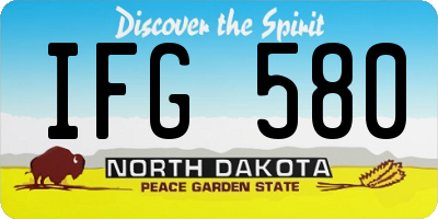 ND license plate IFG580