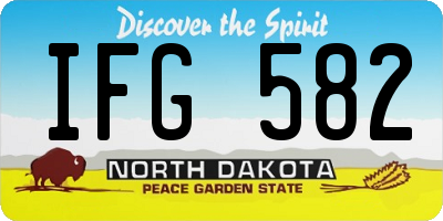 ND license plate IFG582
