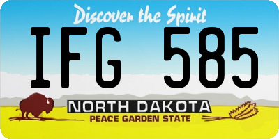 ND license plate IFG585