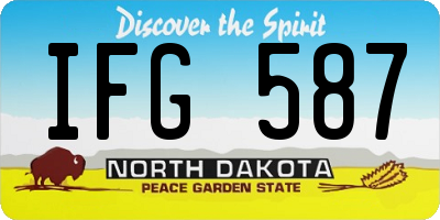 ND license plate IFG587