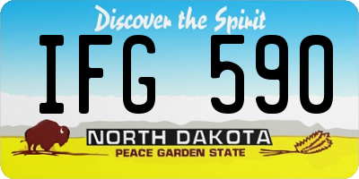 ND license plate IFG590