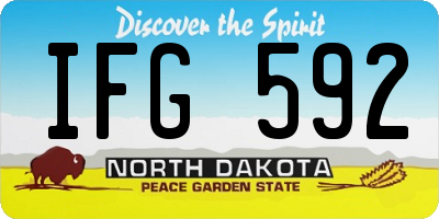 ND license plate IFG592