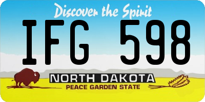 ND license plate IFG598