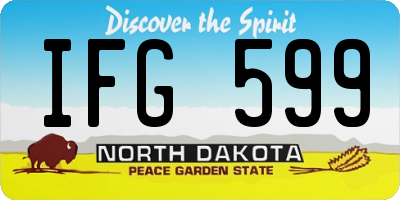 ND license plate IFG599