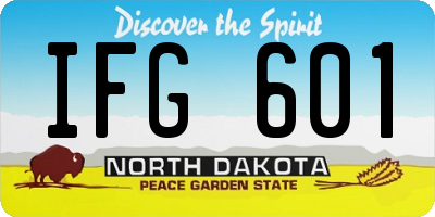 ND license plate IFG601