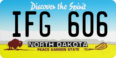 ND license plate IFG606