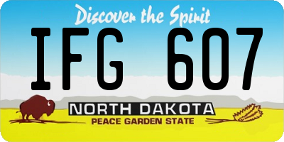 ND license plate IFG607