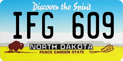 ND license plate IFG609