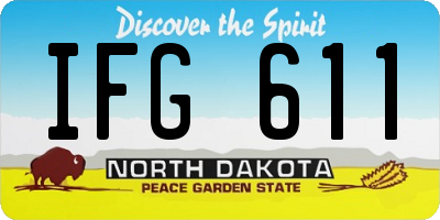 ND license plate IFG611