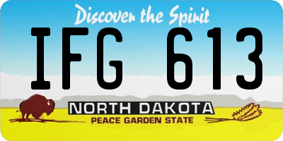ND license plate IFG613