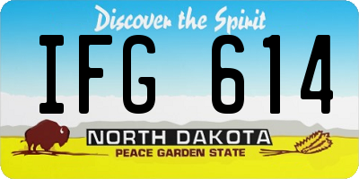 ND license plate IFG614