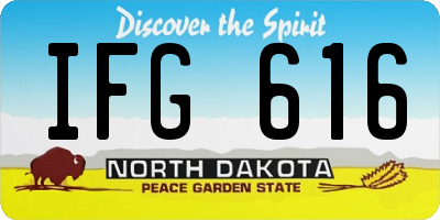 ND license plate IFG616