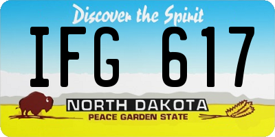 ND license plate IFG617