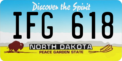 ND license plate IFG618