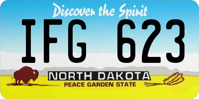 ND license plate IFG623